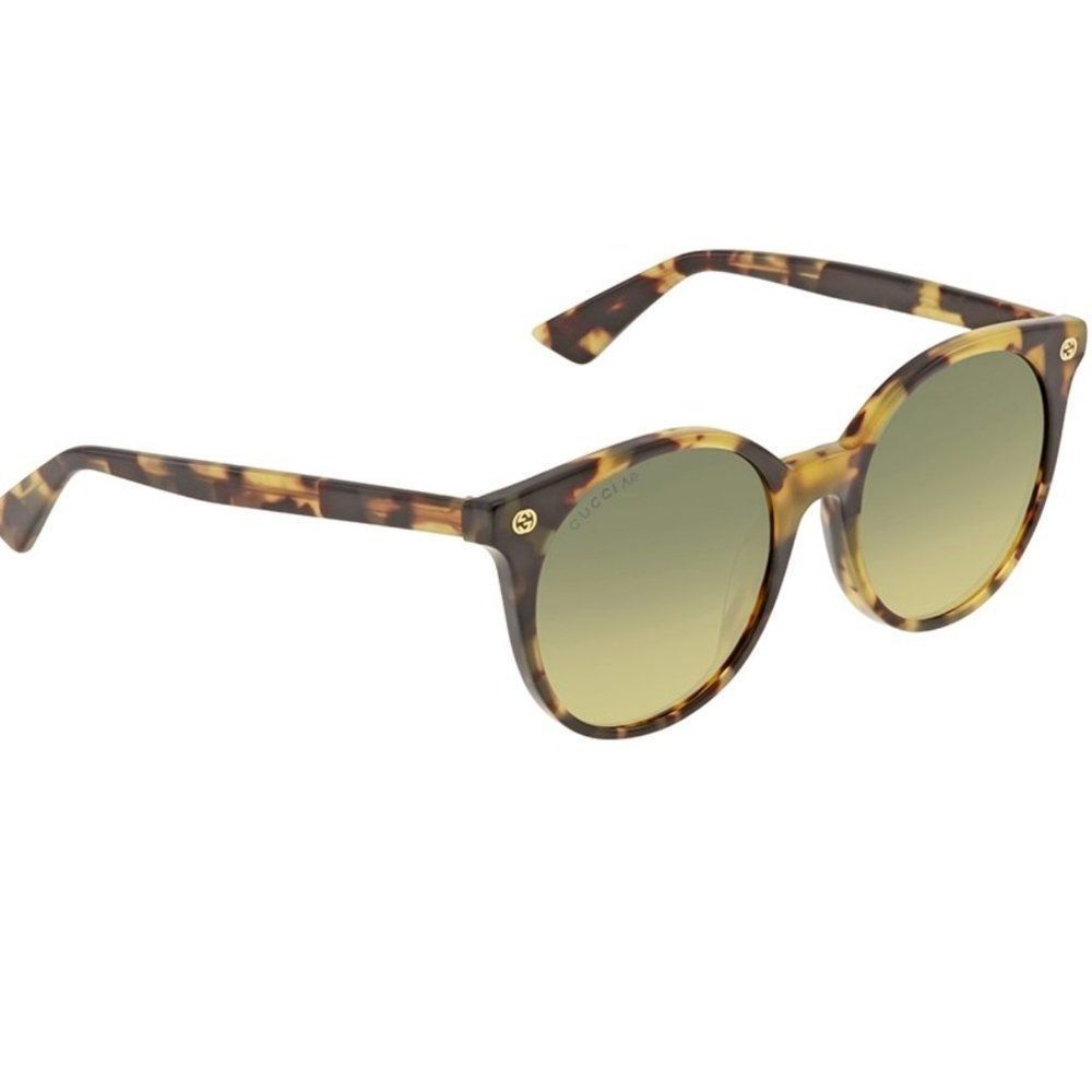 Gucci Green Yellow Shaded Round Sunnies